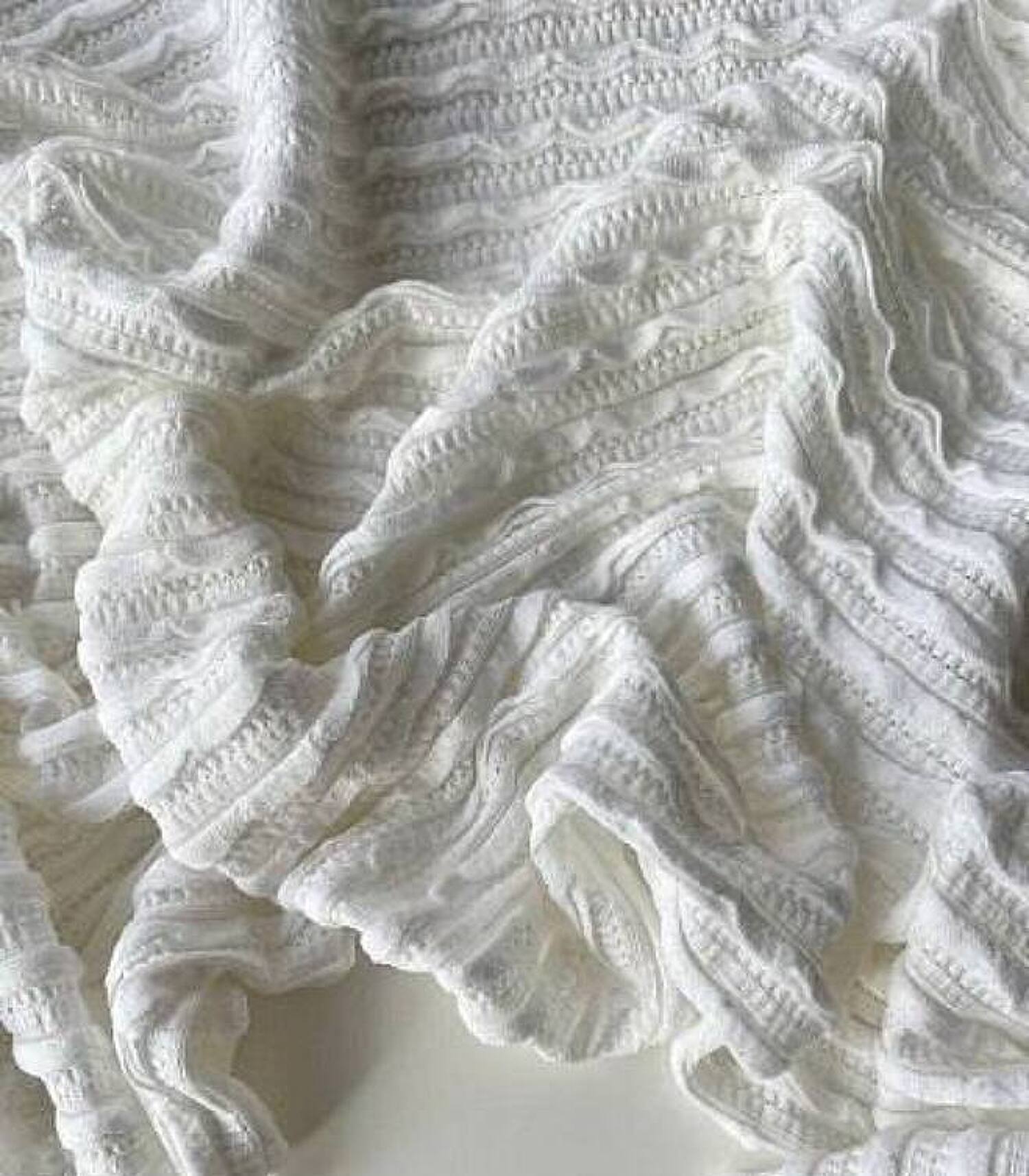 STOCK Трикотаж фактурный молочный (Италия) (0,4)