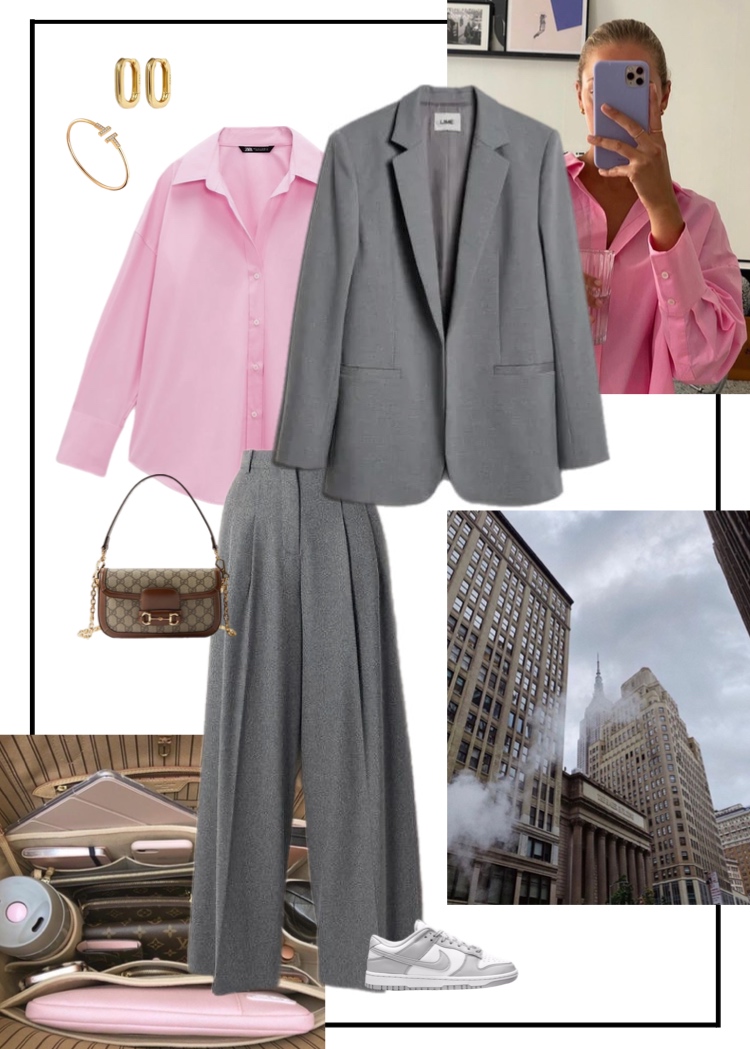 Office vibe: костюмная ткань nero Grey + хлопок фактурный light lilac 