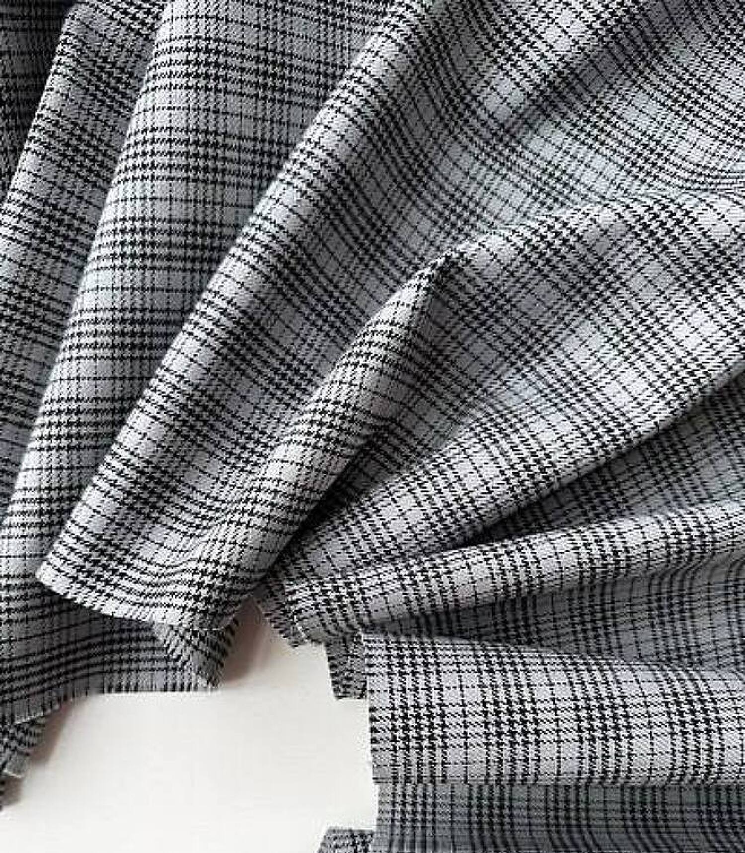 STOCK Шерсть костюмная клетка Platinum (Италия) (0,3)