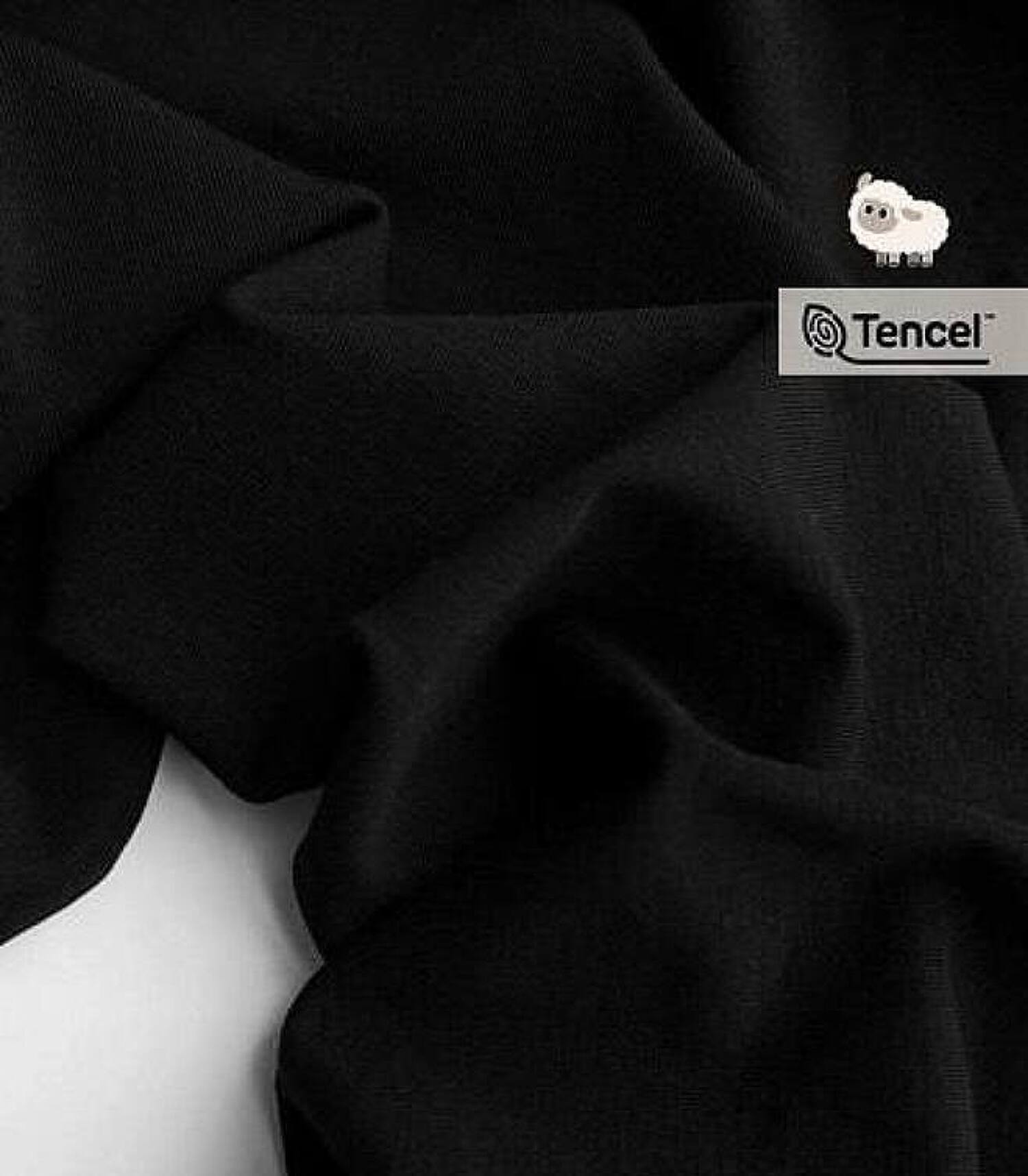 STOCK Трикотаж tencel + wool черный (0,45)