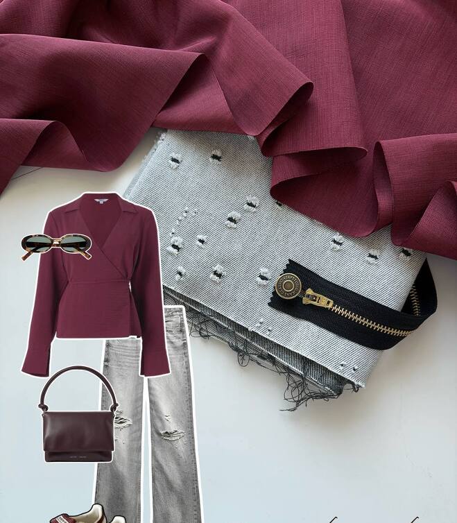 Вискоза burgundy (Италия)