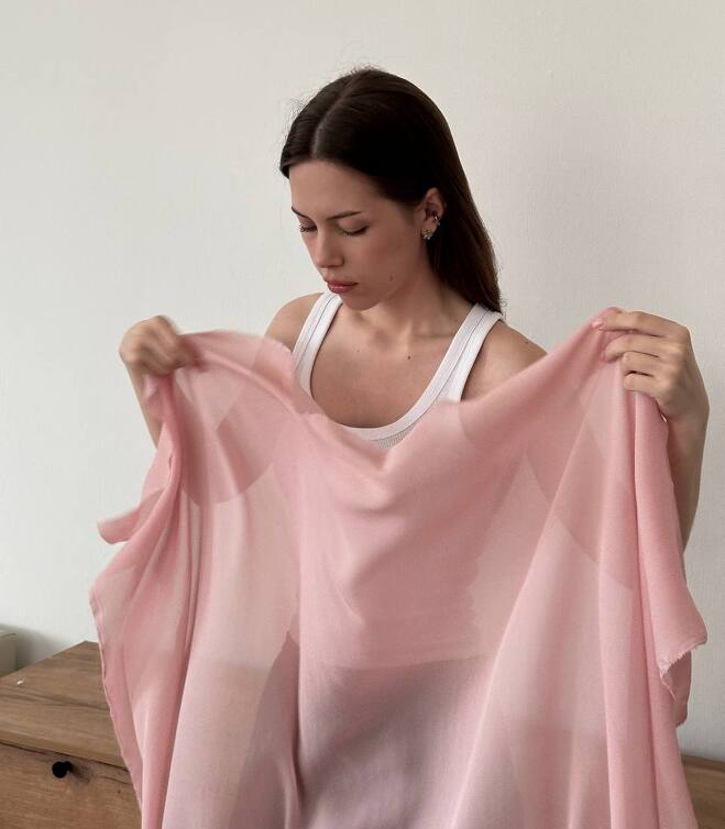 Шифон вискозный seashell pink