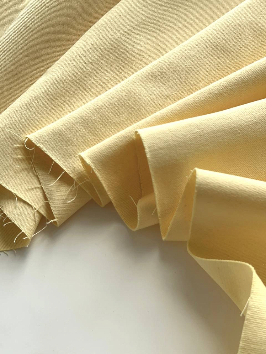 Деним велюровый butter yellow + деним гранж графит