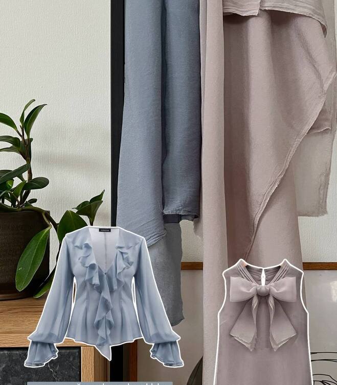 Шифон вискозный cloud blue