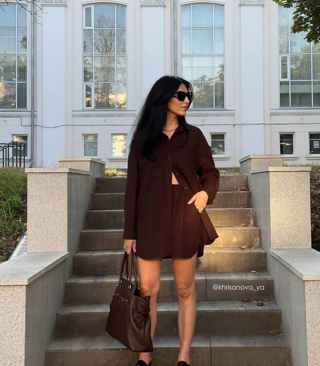 STOCK Лен с вискозой leona шоколад (0,4)