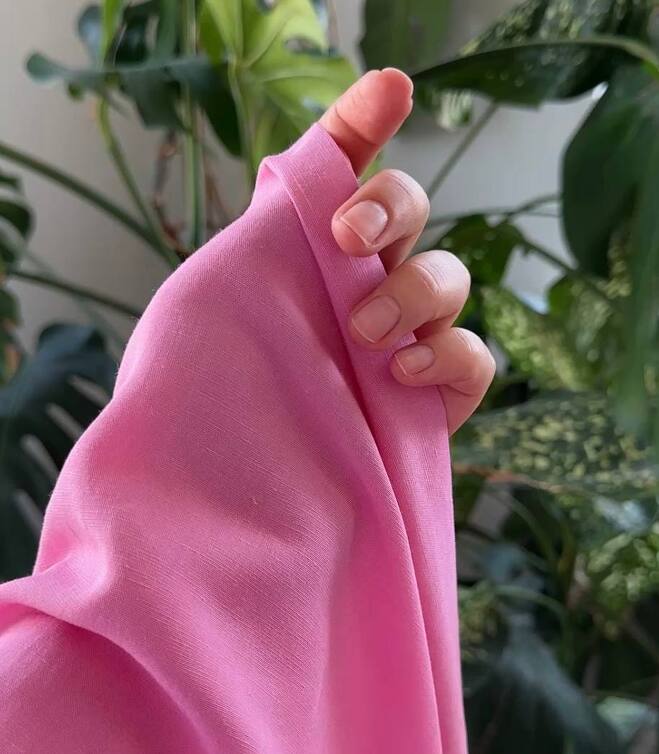 Лен с вискозой bubblegum