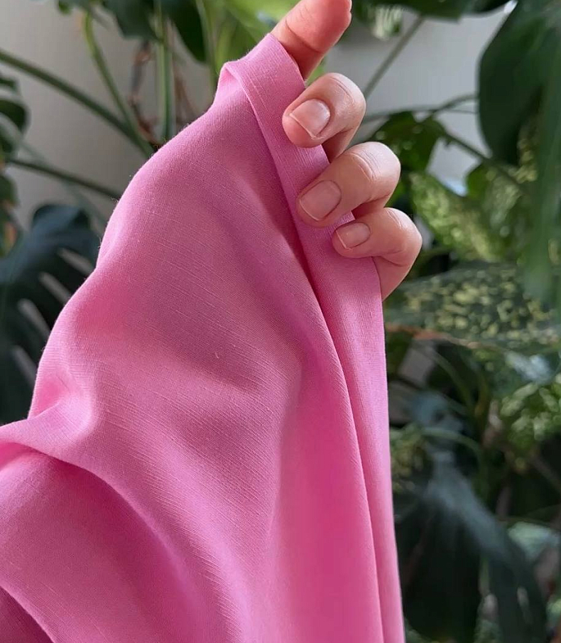 Лен с вискозой bubblegum