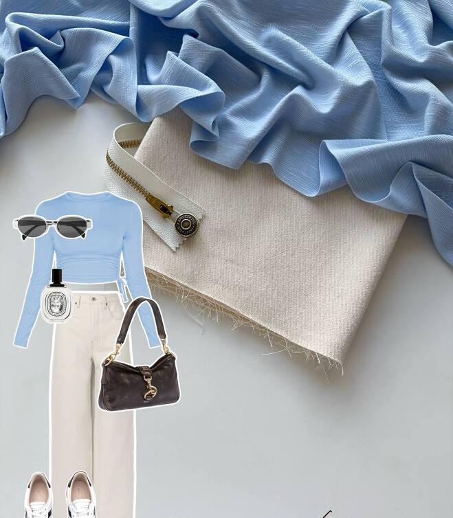 Трикотаж вискозный light blue