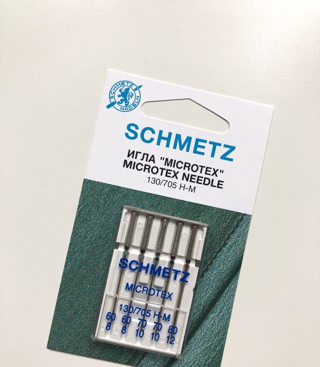 Иглы "Microtex" Schmetz (60-2/70-2/80)