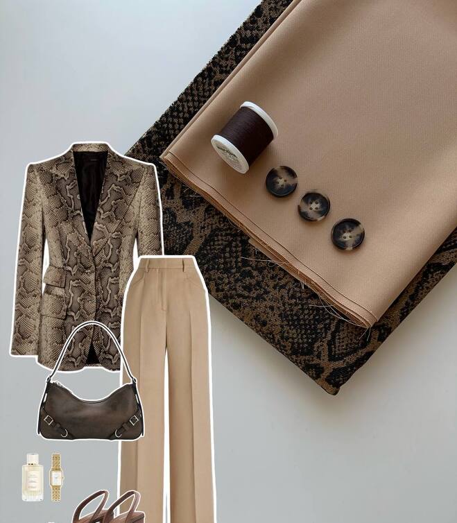 Деним snake print