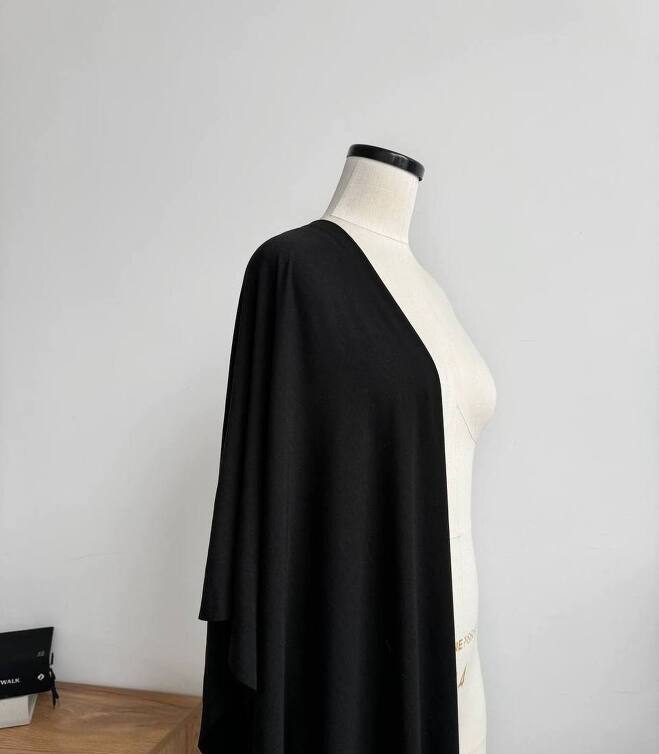 STOCK Трикотаж tencel + wool черный (0,45)