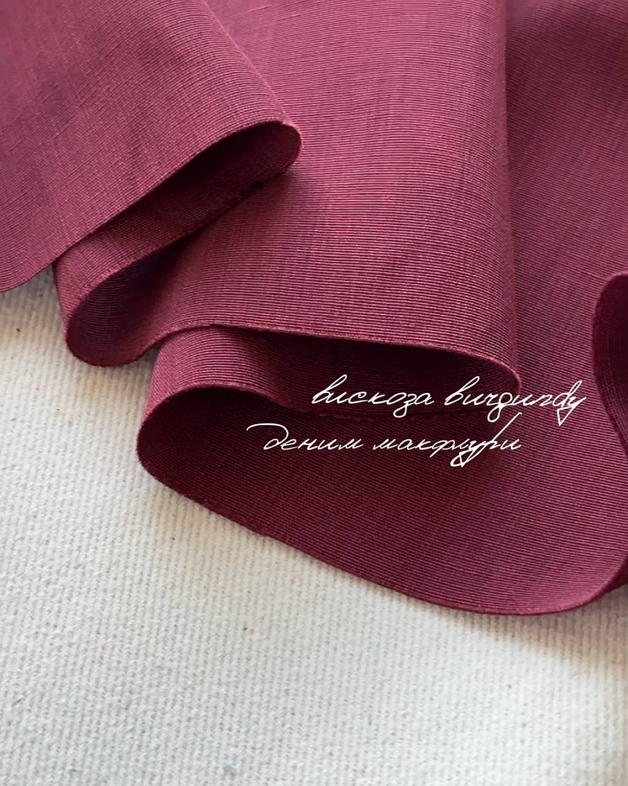 Деним макфлури + вискоза burgundy