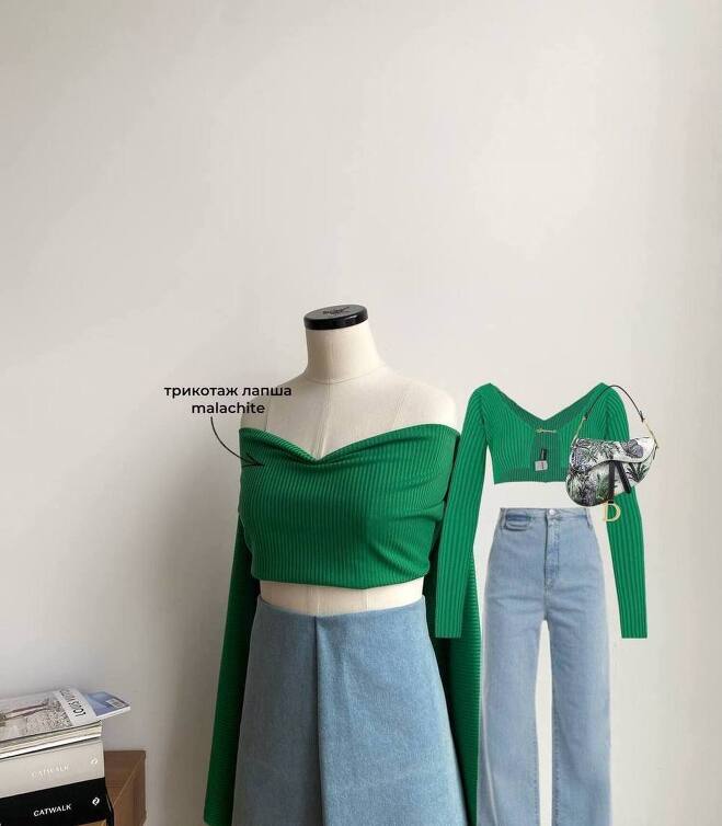 STOCK Трикотаж лапша malachite (1,1м)
