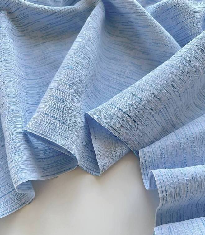 STOCK Костюмный хлопок со льном небесный (Италия) (0,35)