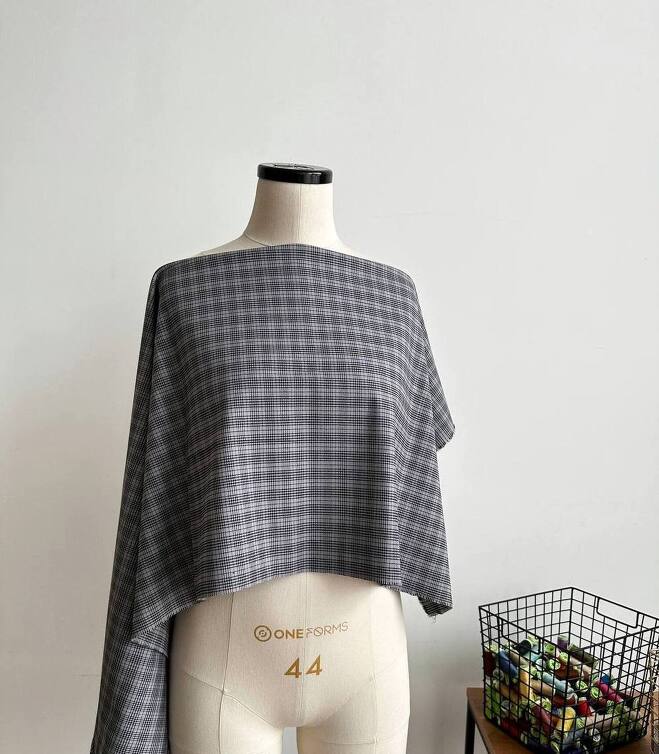 STOCK Шерсть костюмная клетка Platinum (Италия) (0,3)