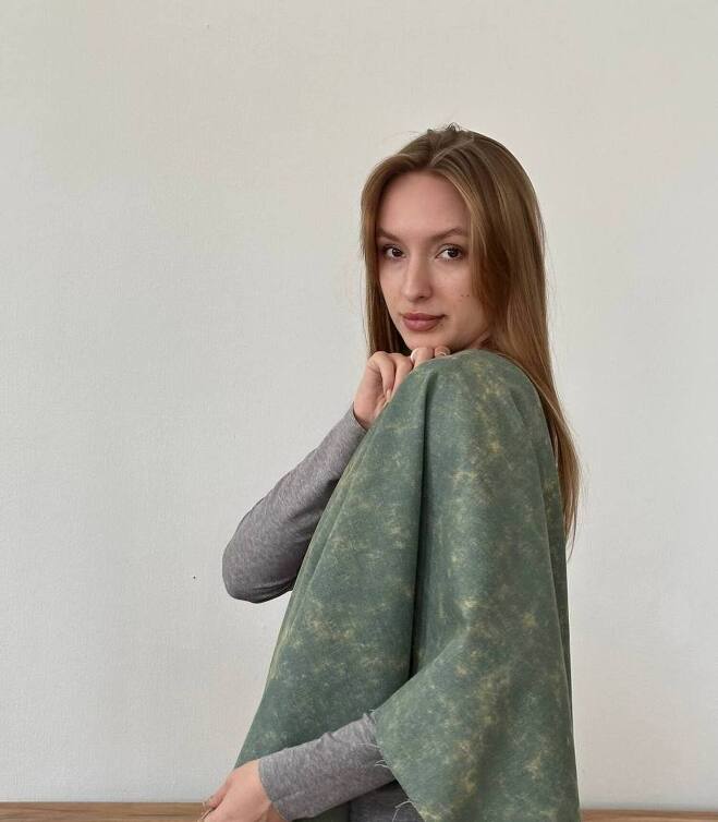 STOCK Деним гранж фисташка (0,4)