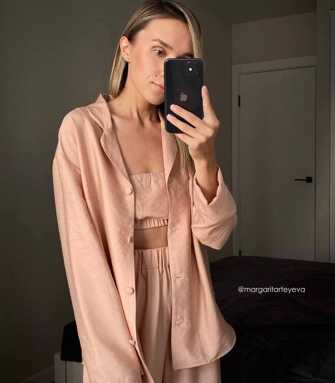 STOCK Вискоза фактурная peach (Италия) (0,4)