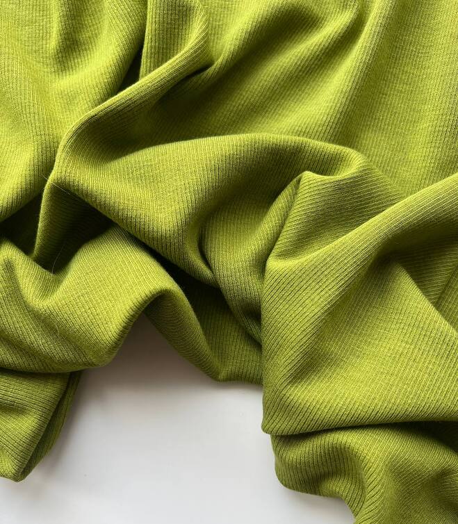Трикотаж микро лапша spinach green