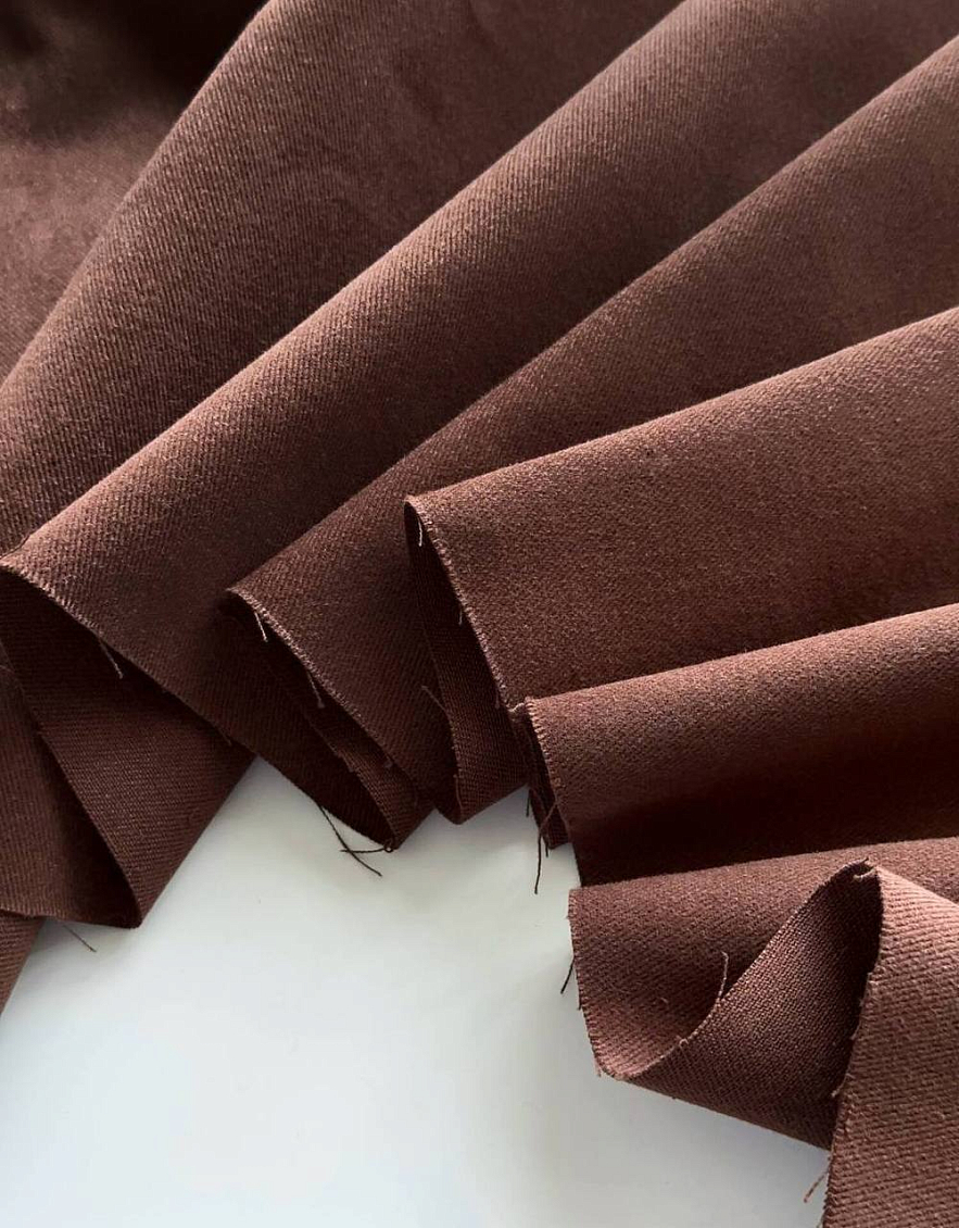 Велюровый деним milky brown + трикотаж вискозный antic