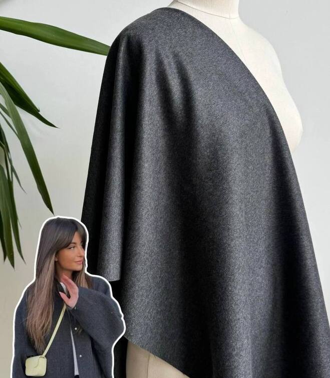 STOCK Шерсть костюмная графит (Италия) (0,4)