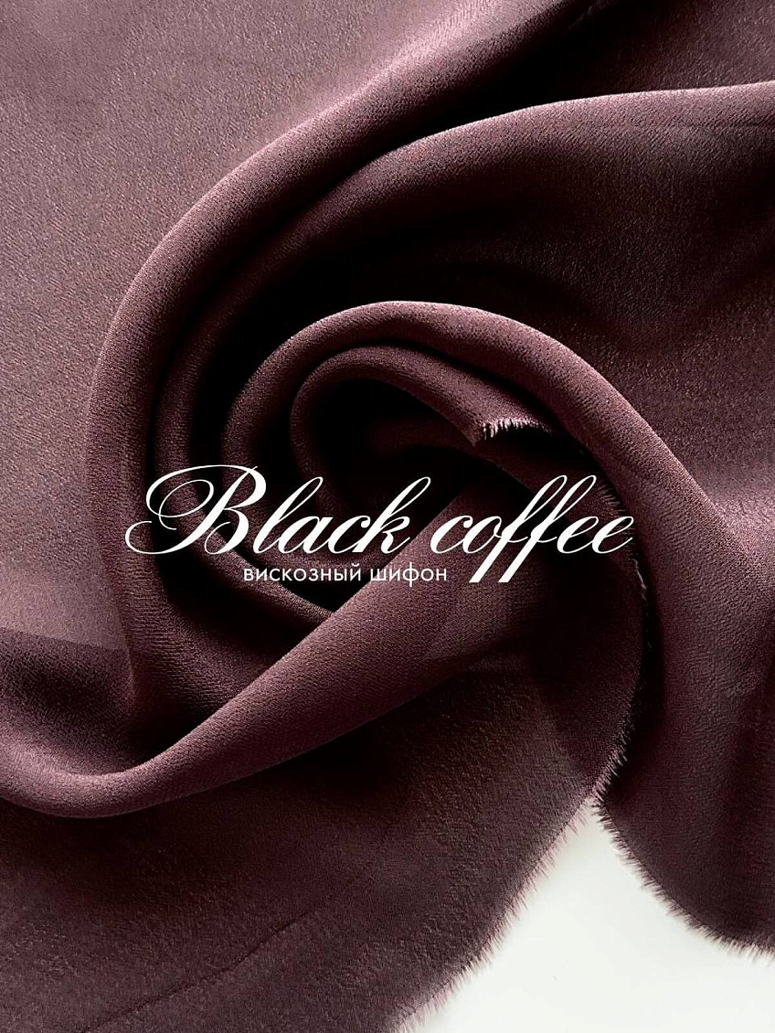 Деним льняной natural + шифон вискозный black coffee