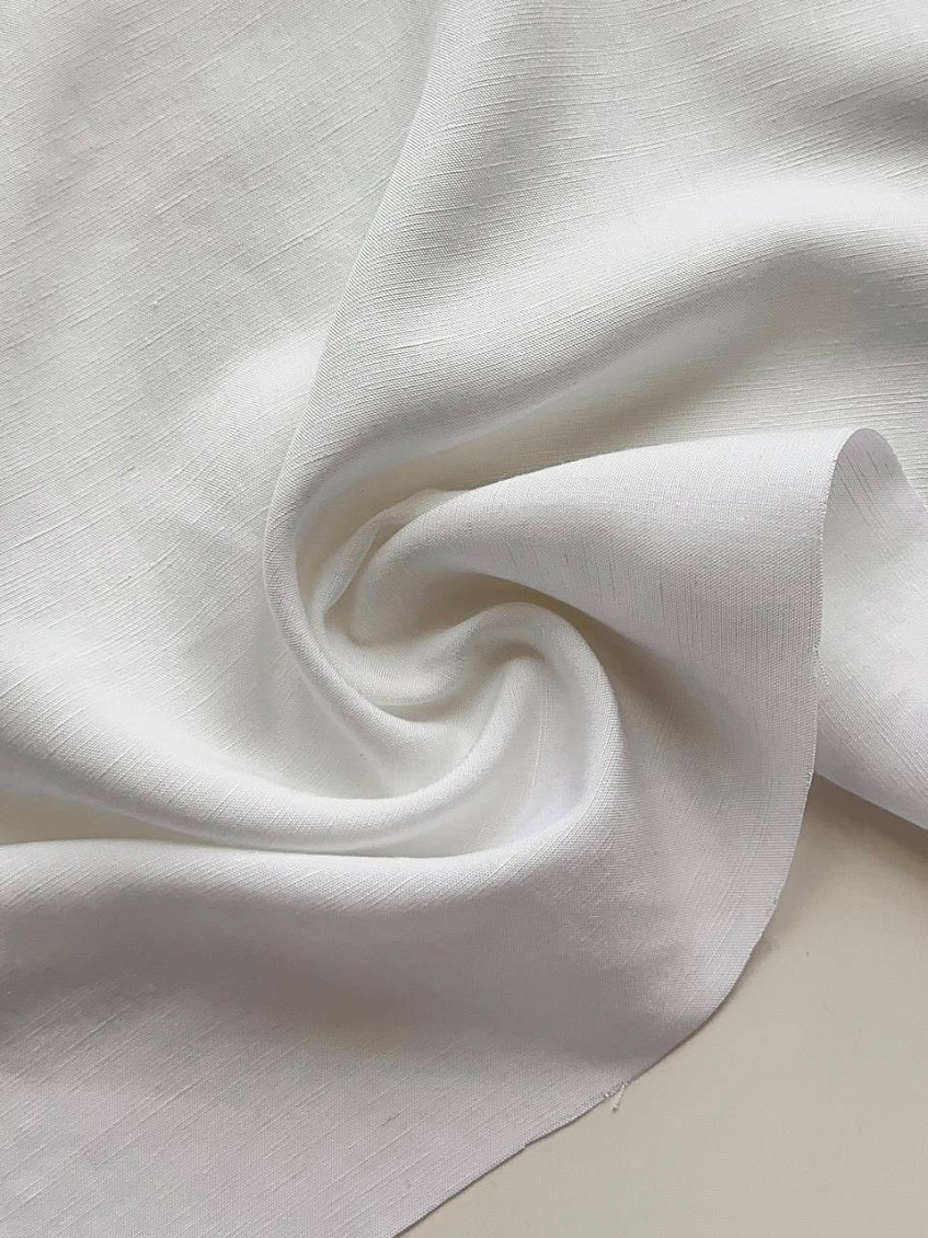 Лён с вискозой white + деним велюровый груша