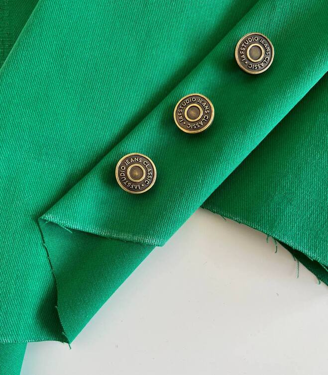 Деним велюровый green