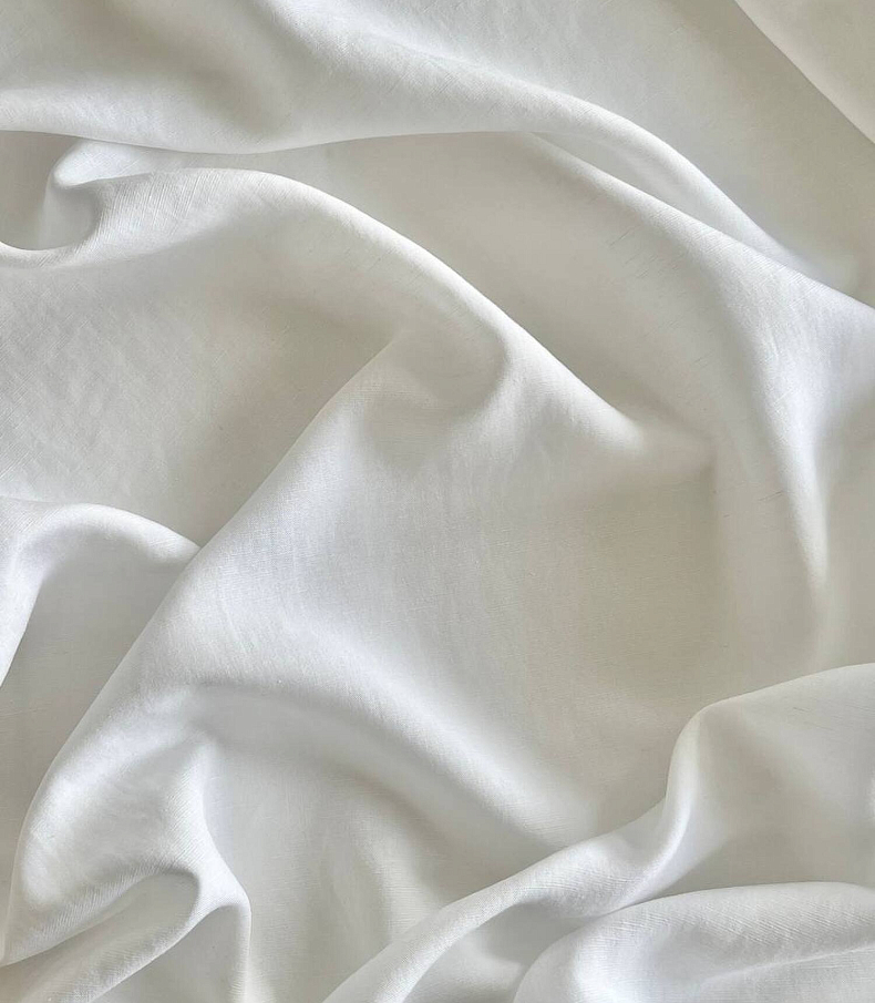 Лен с вискозой white