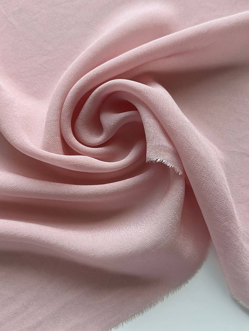 Шифон вискозный seashell pink + деним лео хаки