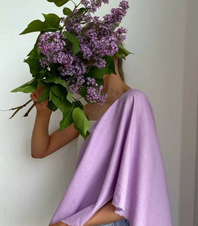 Отрез Лен с вискозой сирень (0,3м)