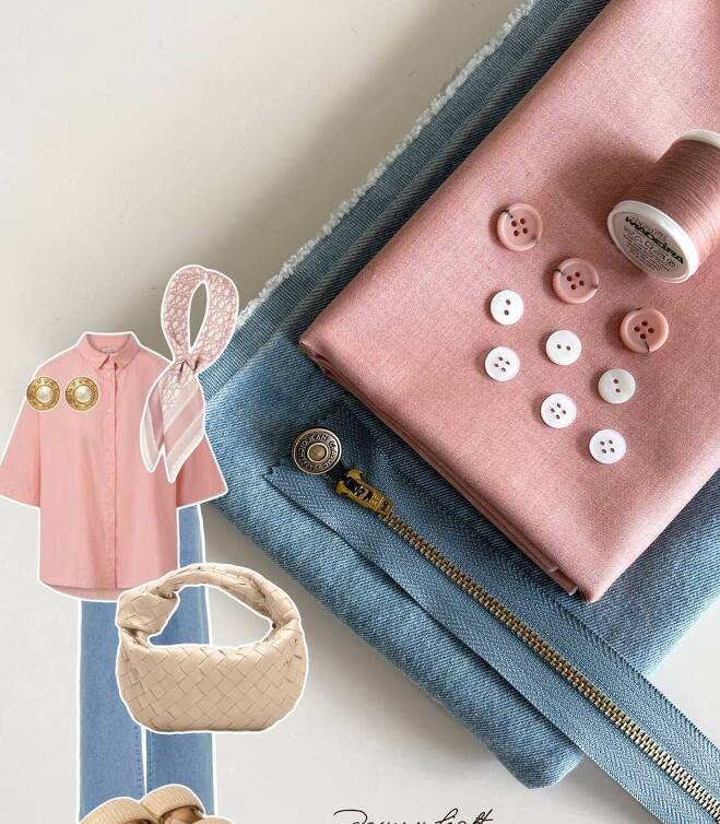 Хлопок со льном меланж peach (Италия)