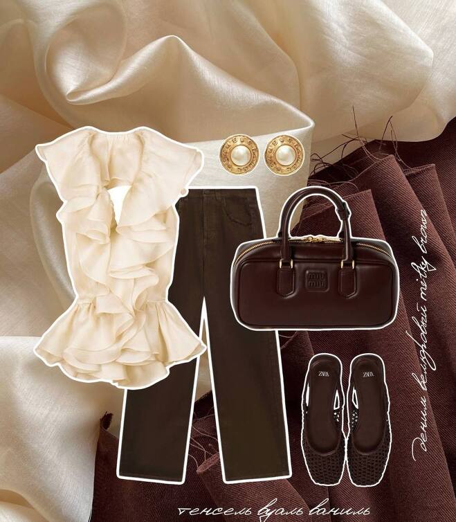 Деним велюровый milky brown