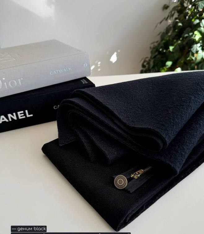 STOCK Пальтовый трикотаж индиго дублированный (Италия) (0,45)