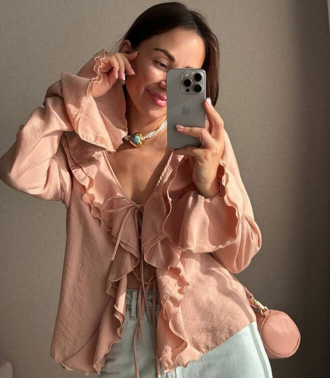 STOCK Вискоза фактурная peach (Италия) (0,4)